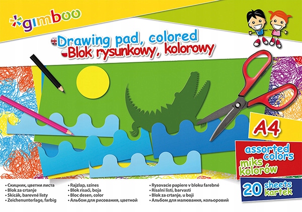 

Blok Rysunkowy A4 20Kartek Kolorowy 70g Gimboo 753