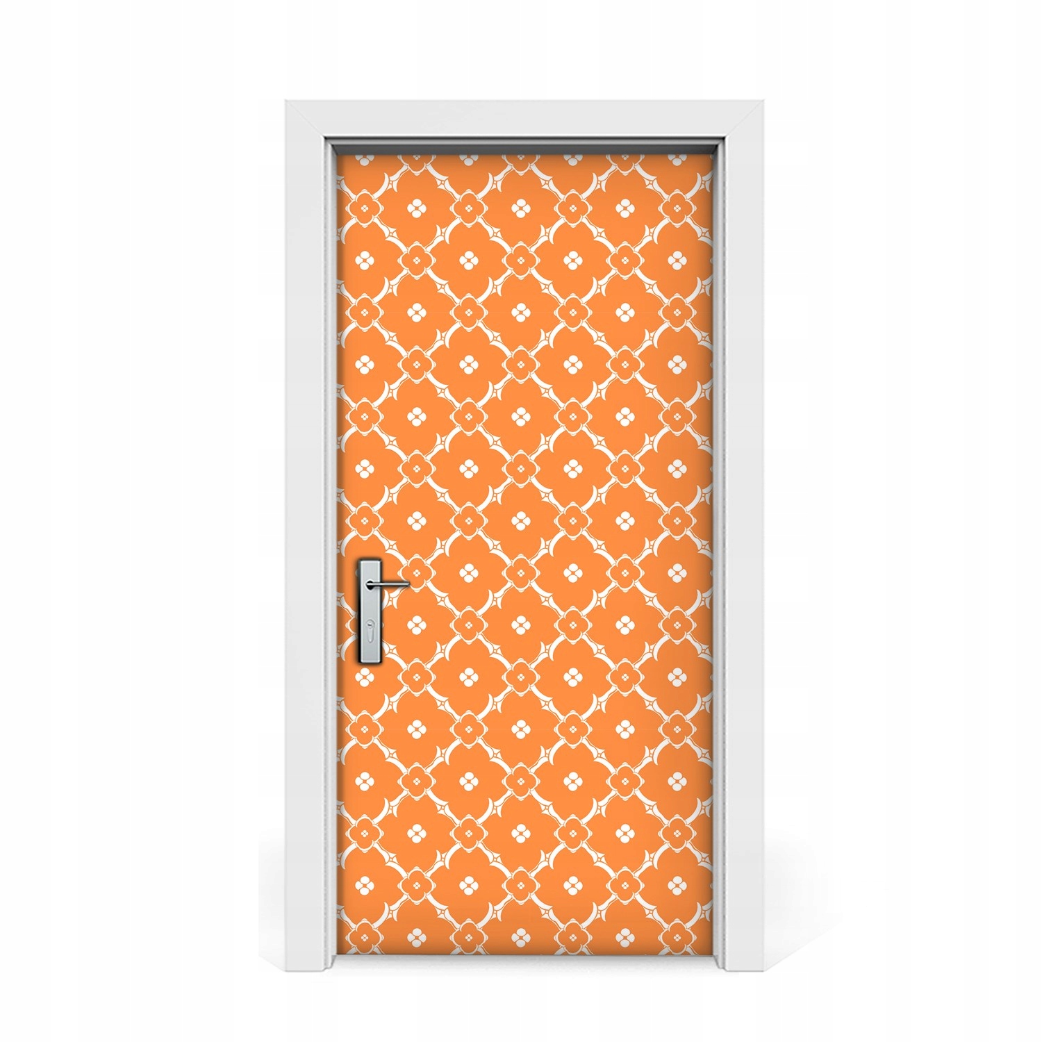 

Naklejka na drzwi Pomarańczowe kwiaty wzór 95x205