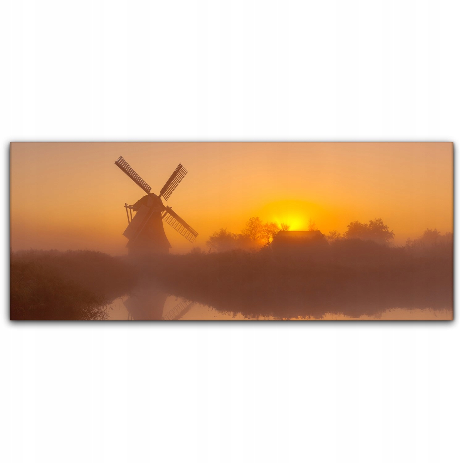 

Obraz canvas na ścianę 125x50 Młyn Zachód Słońca
