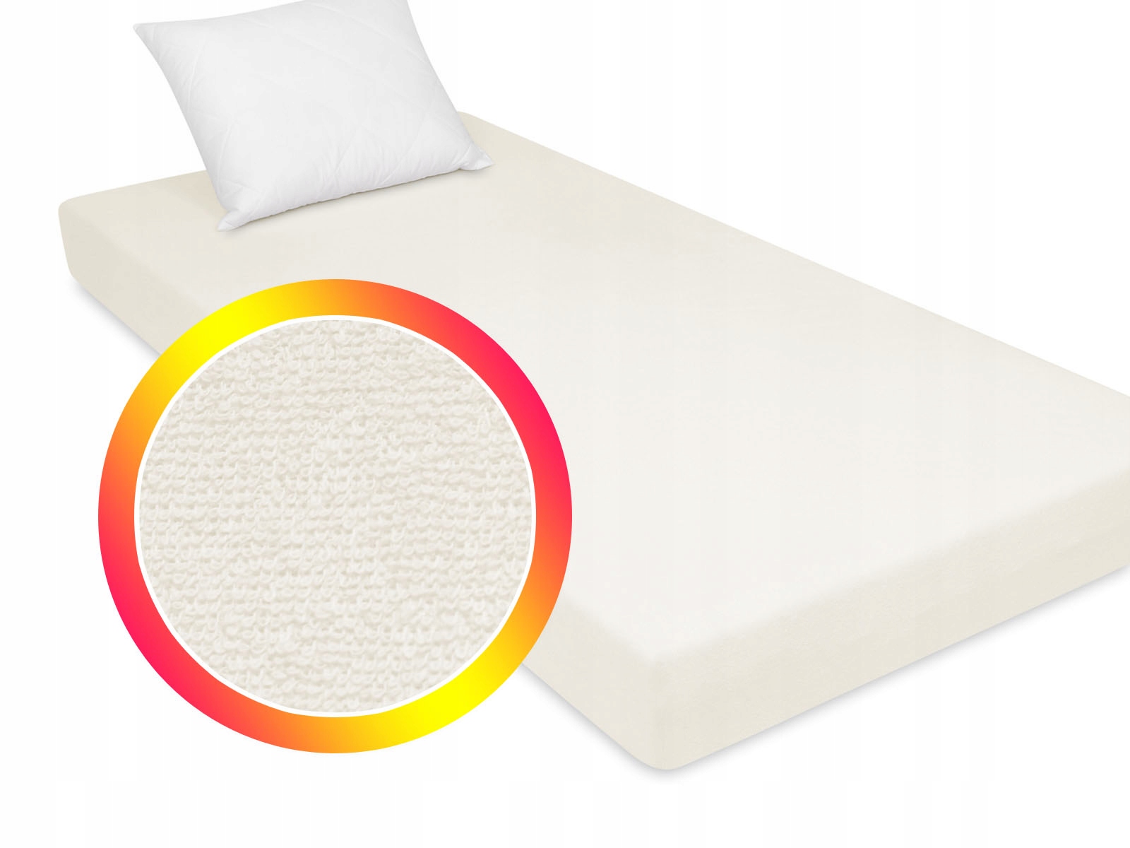 

Prześcieradło na materac 60x120 cm ecru frotte