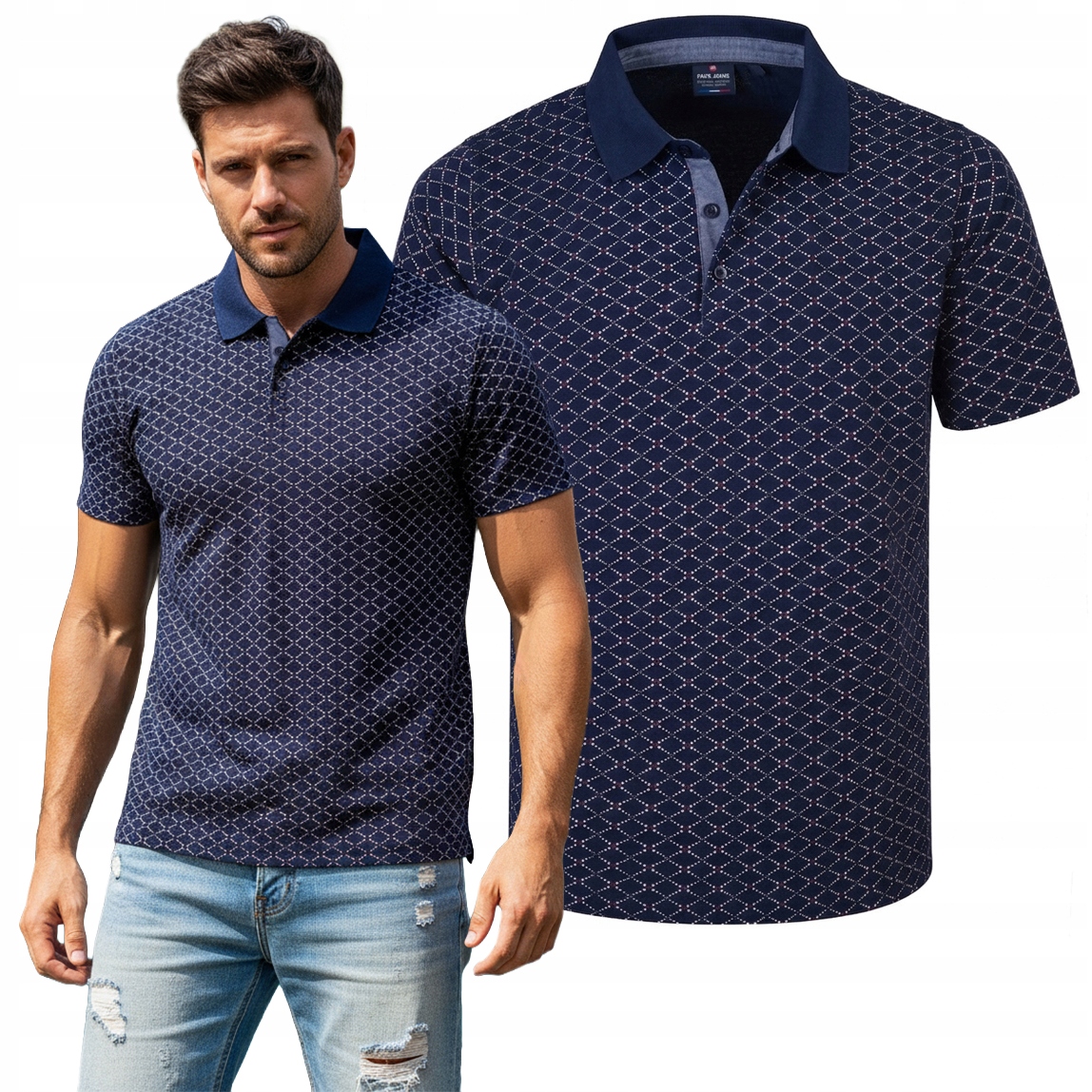 polokošile Pánské bavlněné Tmavě Modré Arsenik Elegantní XL Pako Jeans