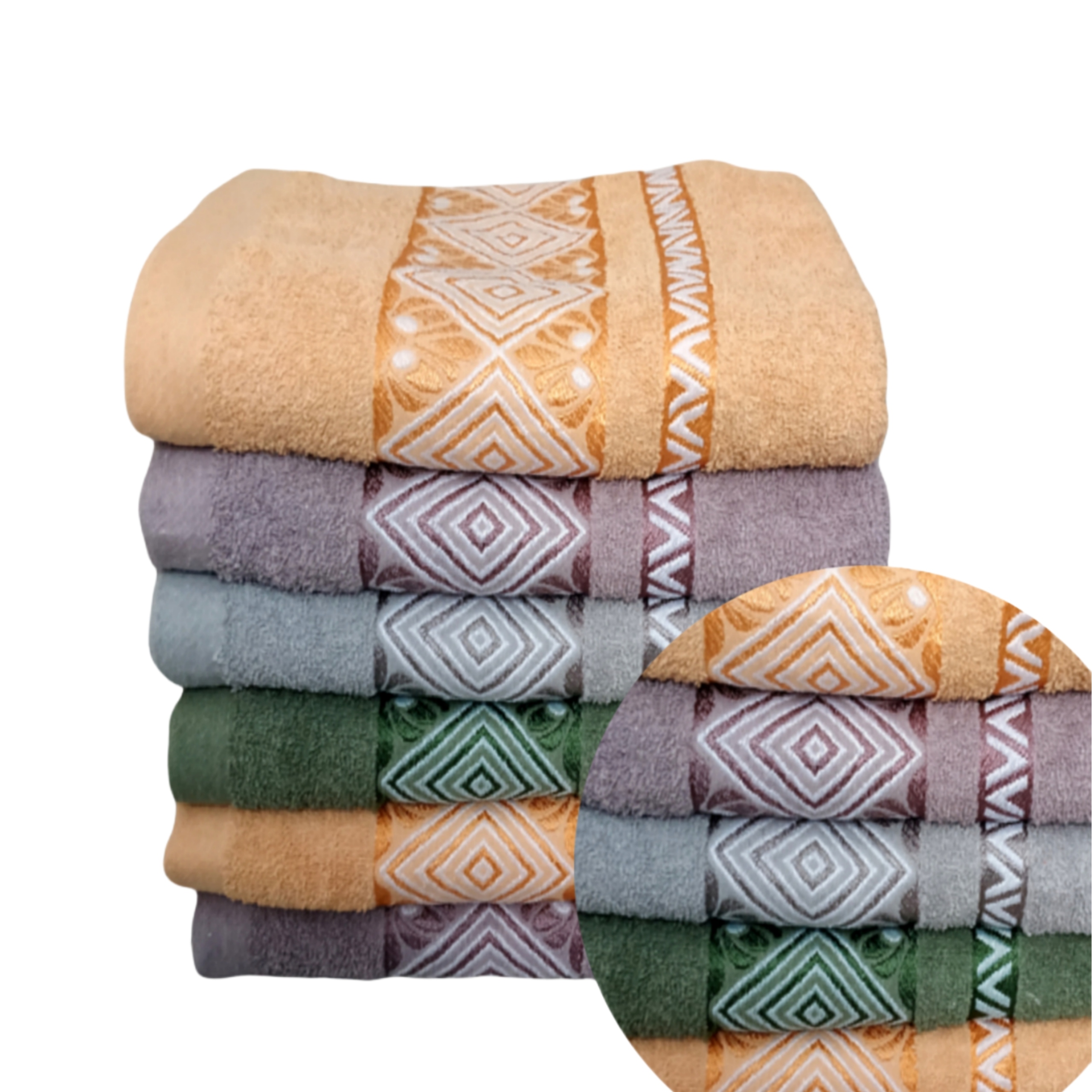 KOMPLET RĘCZNIKÓW KĄPIELOWYCH BAWEŁNIANYCH 70x140