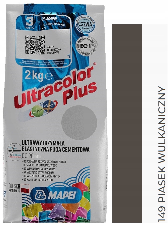 MAPEI FUGA Ultracolor 149 PIASEK WULKANICZNY 2kg