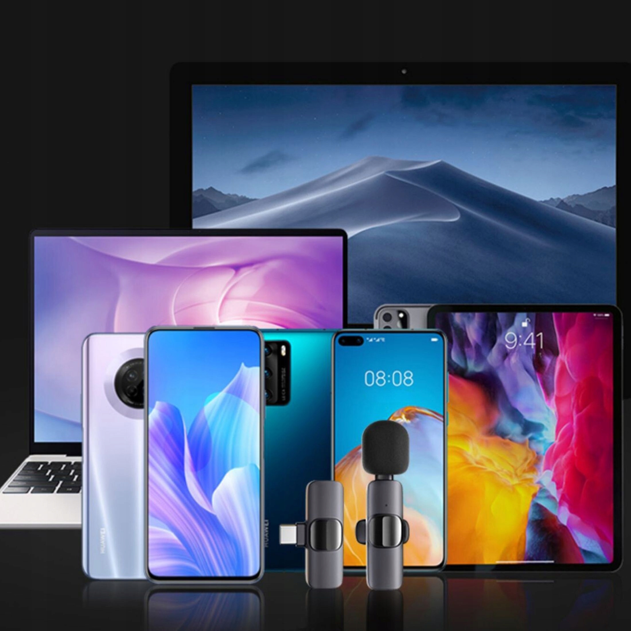 BEZPRZEWODOWY MIKROFON KRAWATOWY KIESZONKOWY BLUETOOTH DO IPHONE LIGHTING Model brak