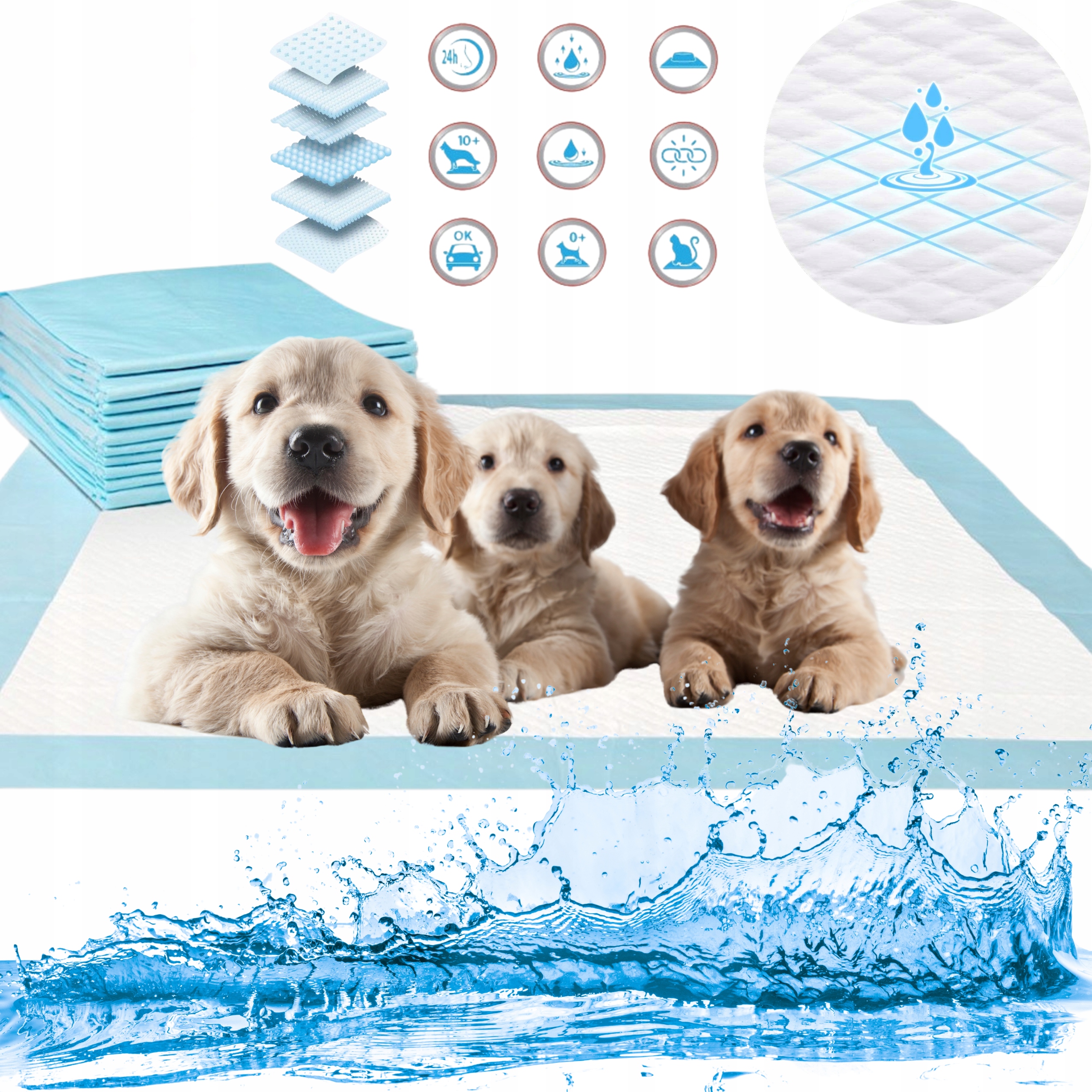 Levně Podložky Pro Psy Hygienické podložky pro zvířata 60x60 300ks