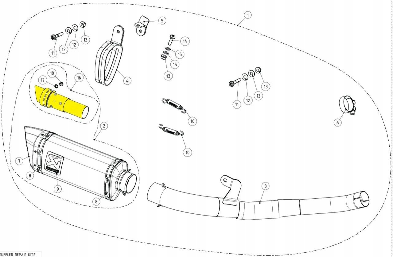Db Killer Akrapovic Tlmič hluku V-TUV251