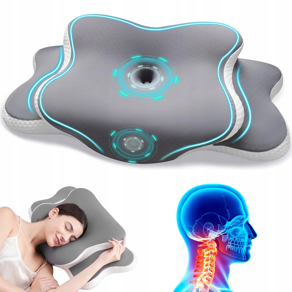 Poduszka Ortopedyczna Do Spania Na Brzuchu Plecach Boku 10/14CM Z Poszewką