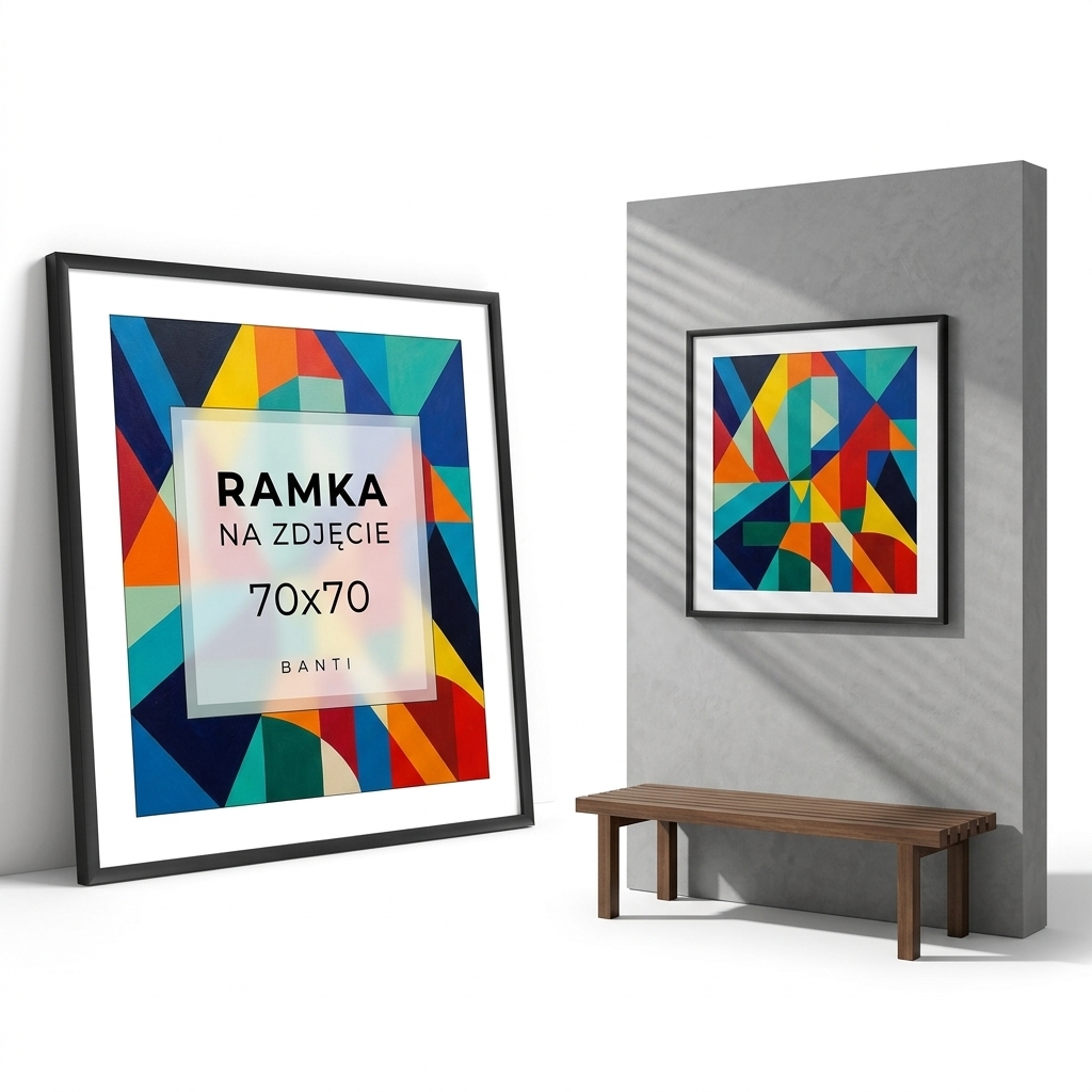 Rámeček Na Fotografie 70x70 Rámečky na fotografie čtvercové velké černé hliníkové