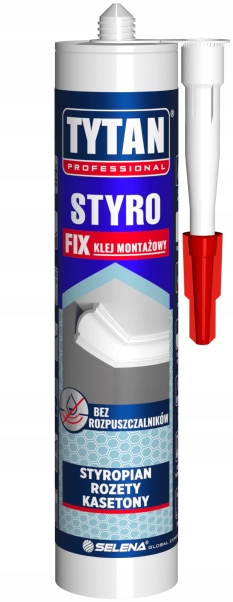 TYTAN PROFESSIONAL STYRO FIX KLEJ MONTAŻOWY 290 ML BIAŁY PL