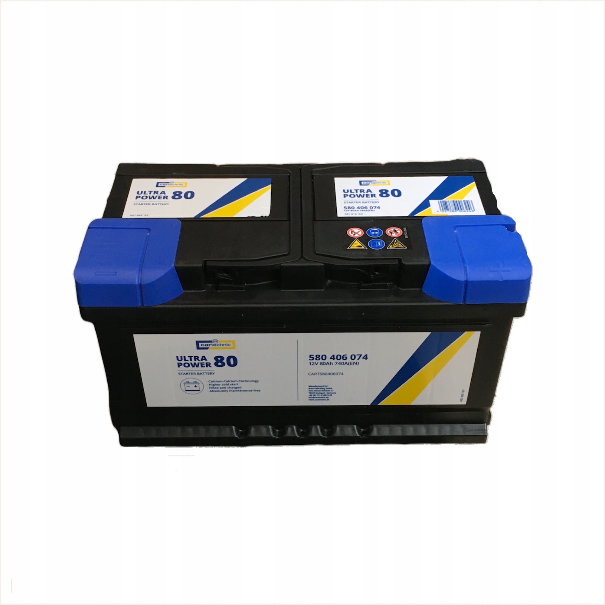 AKUMULATOR CARTECHNIC 80Ah 740A P+