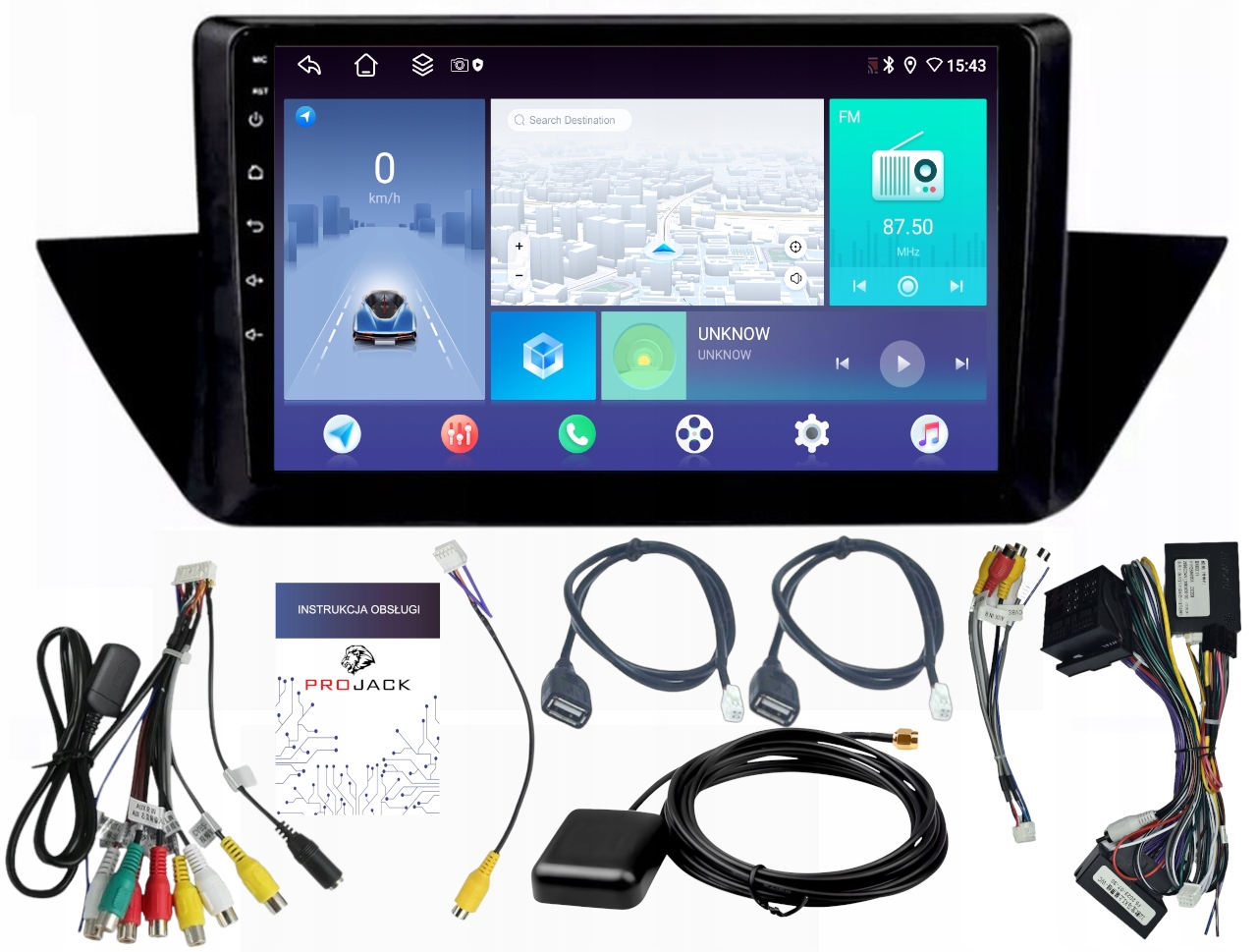 Rádio Navigácia Android Carplay Bmw X1 2009-2015 4GB 64GB Sim