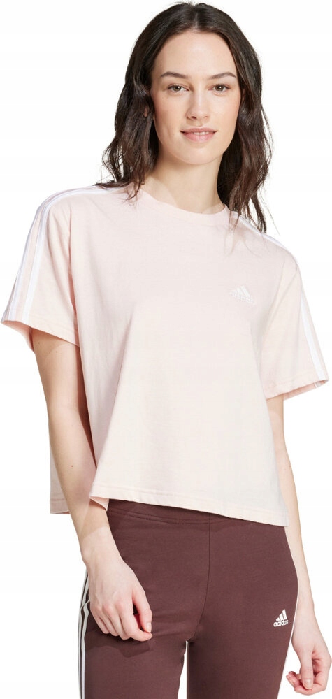 Tričko Adidas Essentials 3-STRIPES Single Jersey Crop Top Růžová vel. S