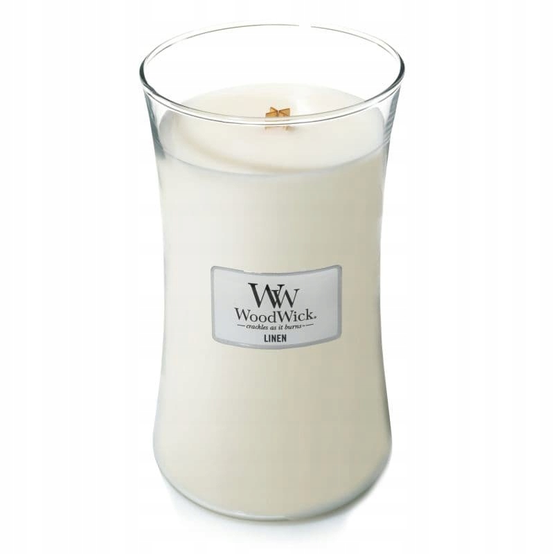 WoodWick svíčka Linen Velká svíčka