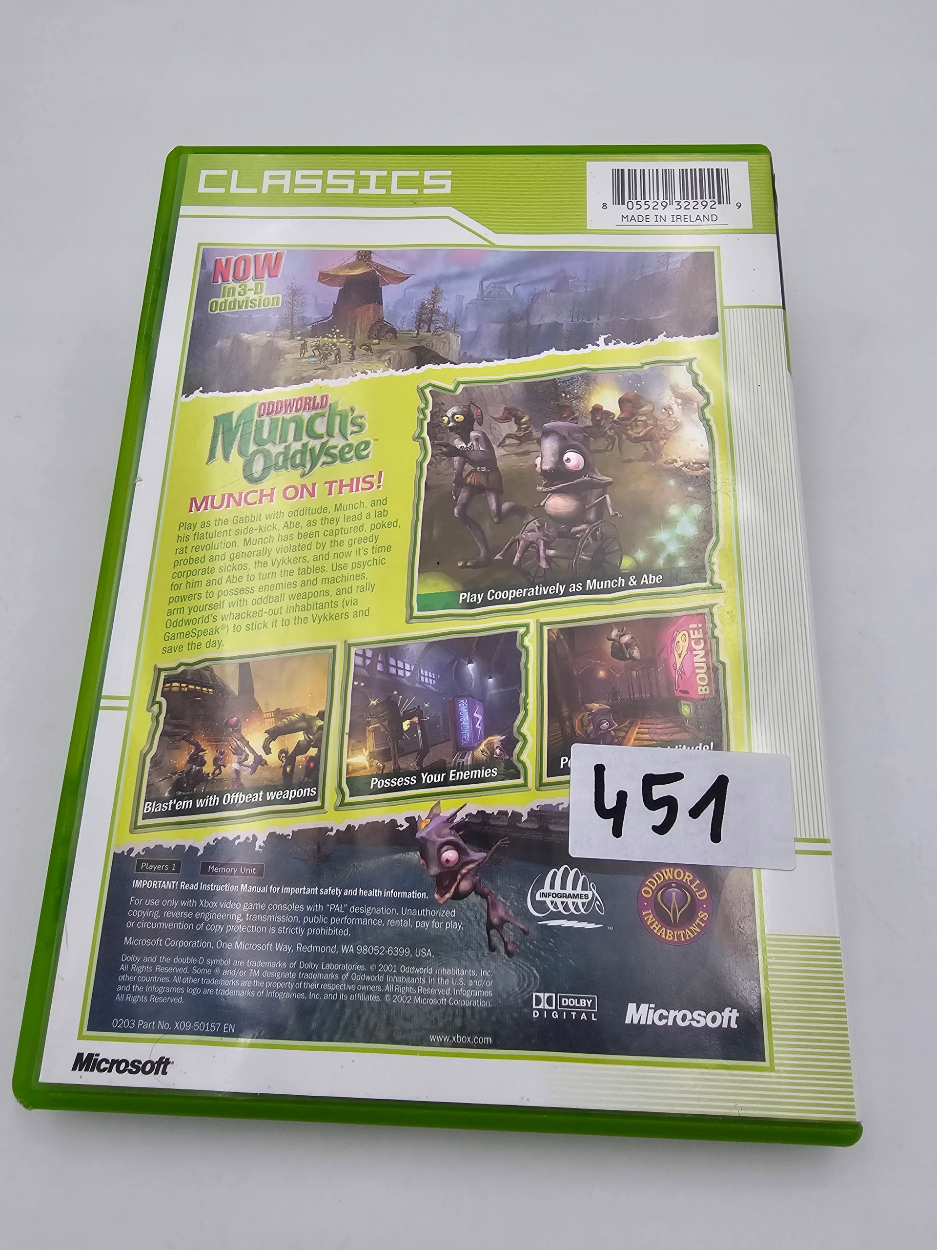 XBOX ODDWORLD MUNCH'S ODDYSEE EAN (GTIN) 659556973131