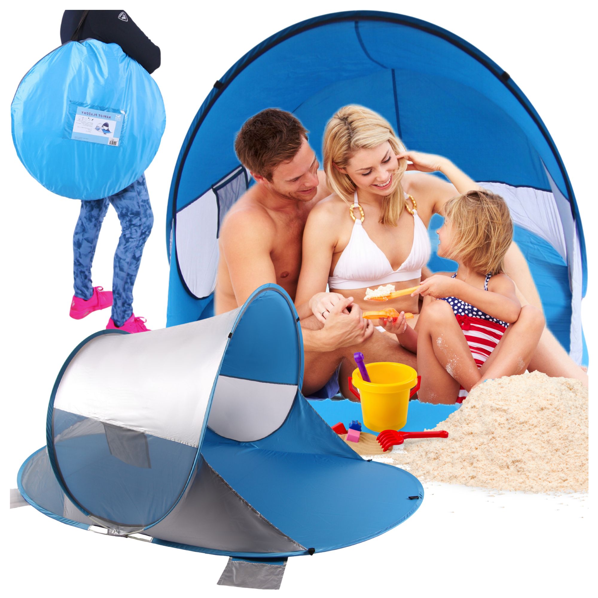 Stan Na Zahradní Pláž Paraván Samorozkládací Pop-up UV50+ Velký