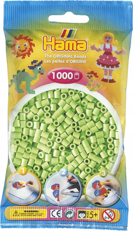 

Koraliki Zielone Pastelowe 1000 szt. Hama MIDI 47