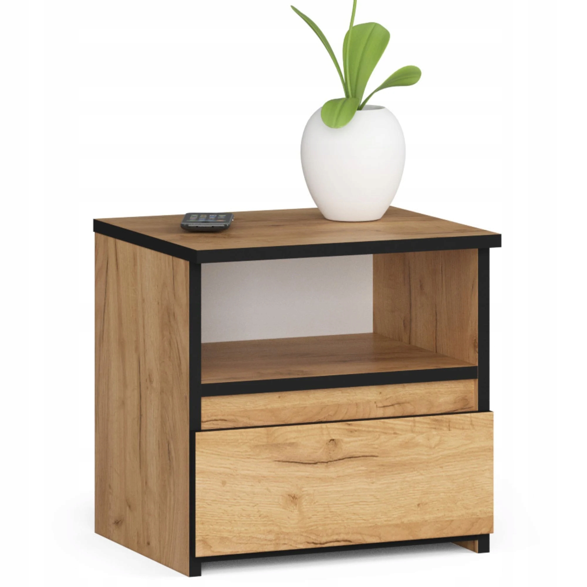 Noční stolek CL1 40x40 Dub Craft s blokovací zásuvkou