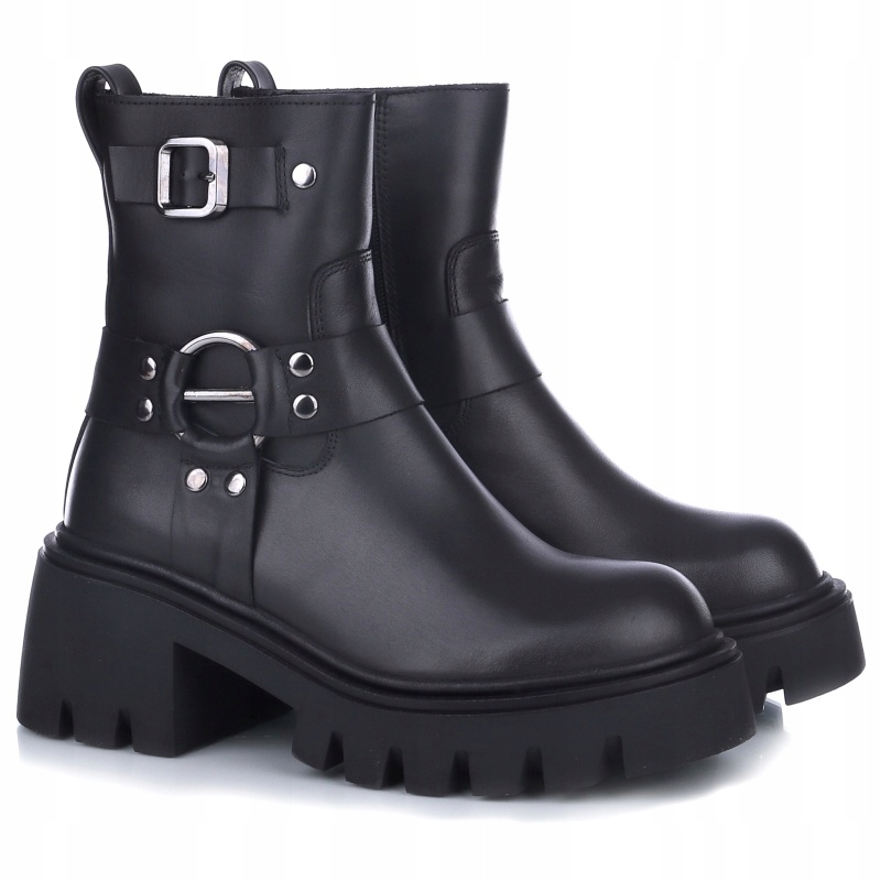 Dámské kotníkové boty Bombonella 12T 104 8370 01 černé Kůže VEL.36