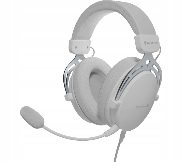 Słuchawki przewodowe z mikrofonem Genesis Toron 531 Nauszne Białe
