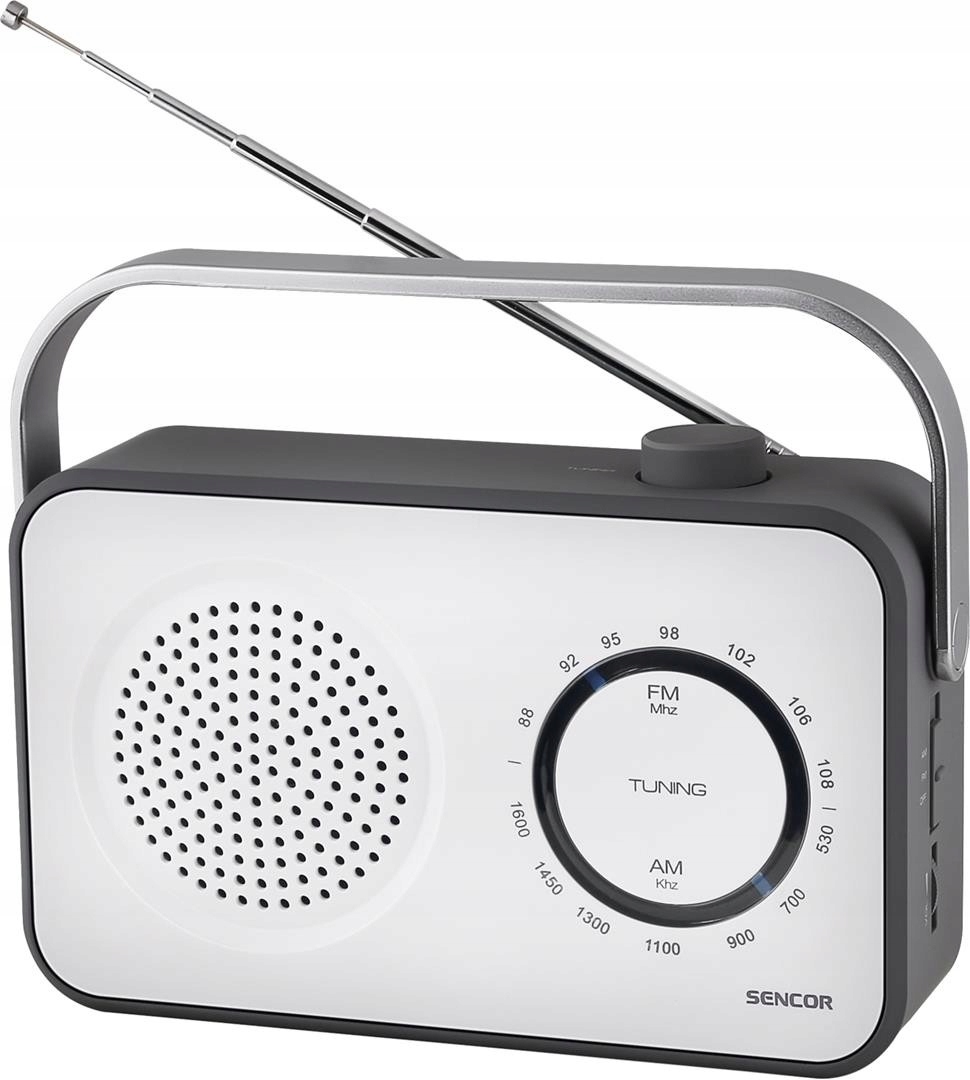 Radio Przenośne FM/AM Sencor SRD2100W 230V 3x1,5V Kolor biały