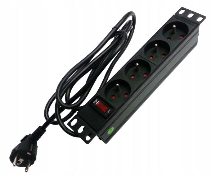 

Alantec Listwa zasilająca Rack 10'' 4 gn wyłącznik