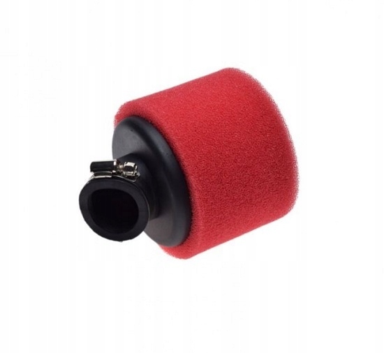 Filtr powietrza gąbkowy pitbike Cross Atv czerwony 38mm kątowy