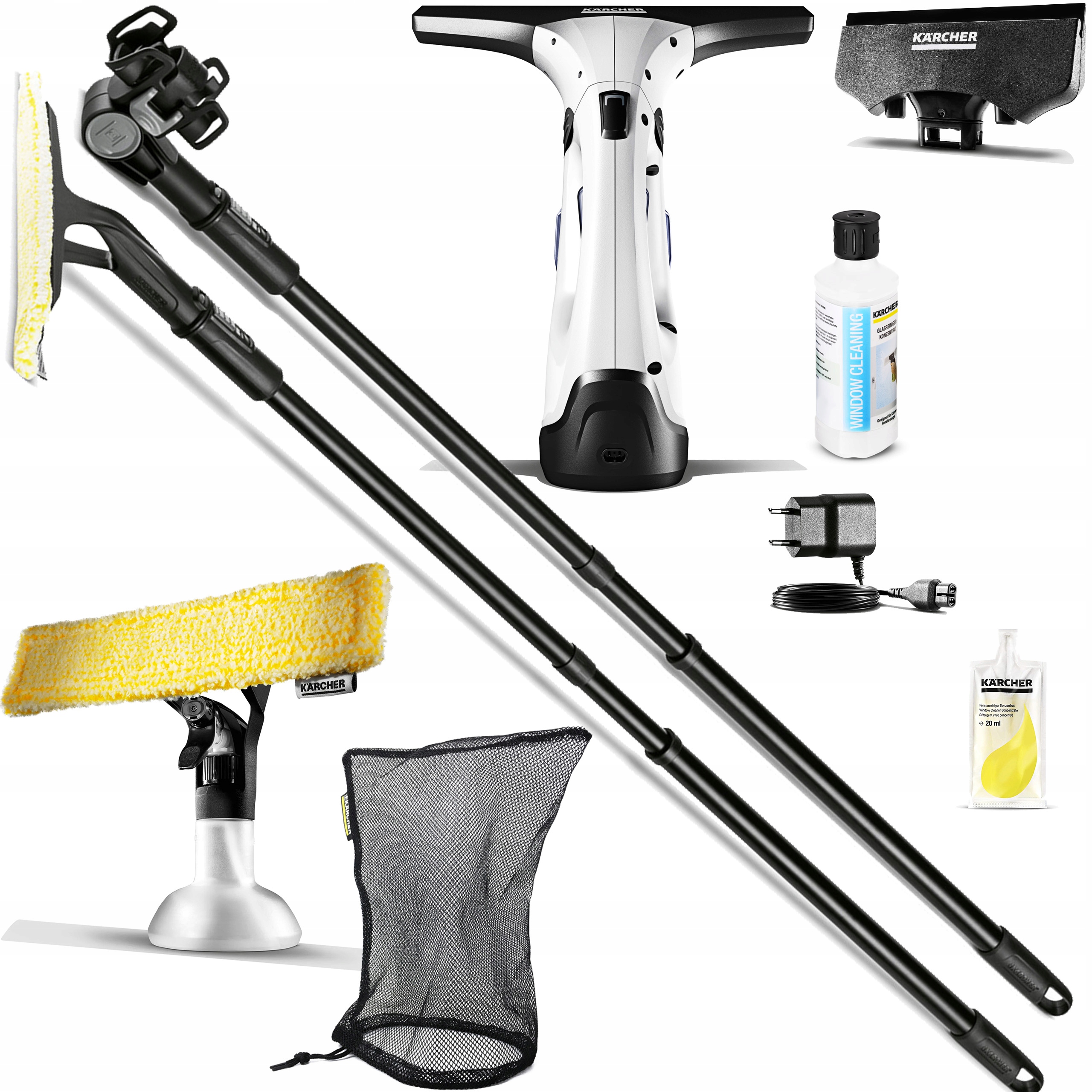 KARCHER WV 2 PLUS MYJKA DO OKIEN SZYB LANCA TELESKOPOWA DO WYSOKICH OKNIEN