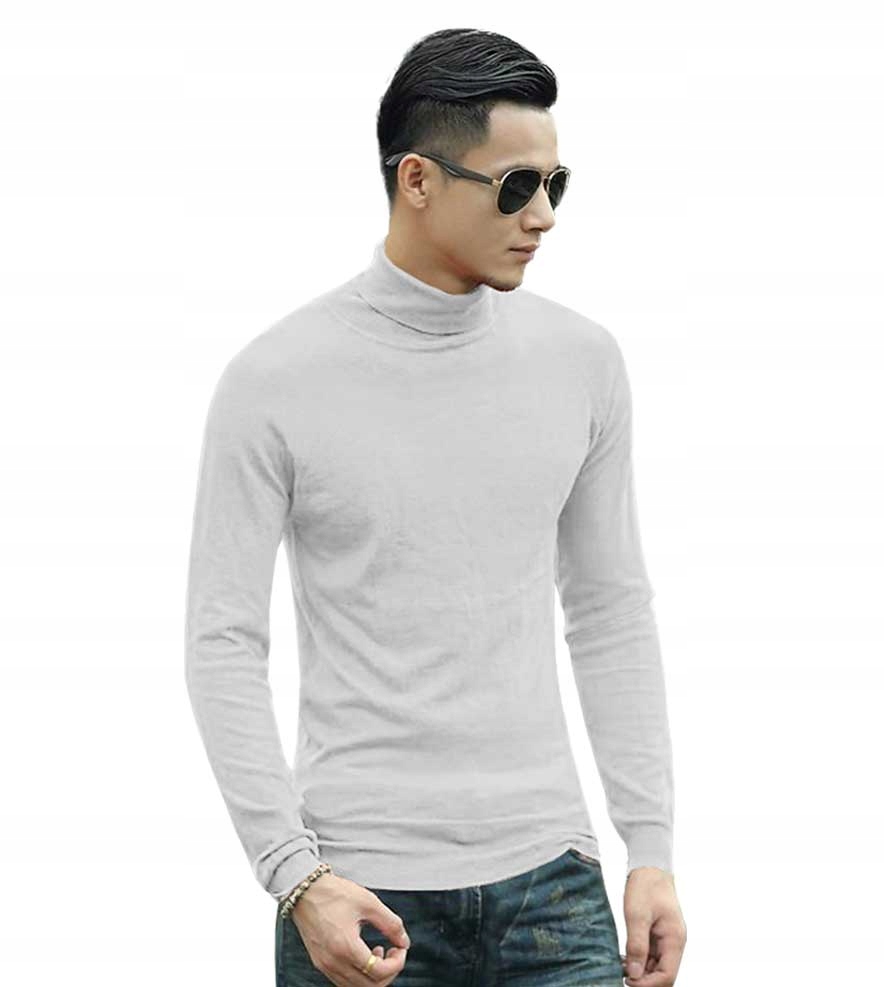 

Elegancki golf sweter męski Arek swetry L biały