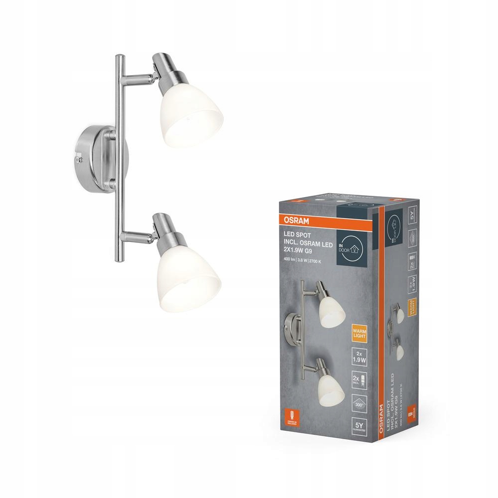 Stropní Svítidlo Spot Tuba Reflektorová lampa G9 7.6W 2700K 400lm Spot Osram