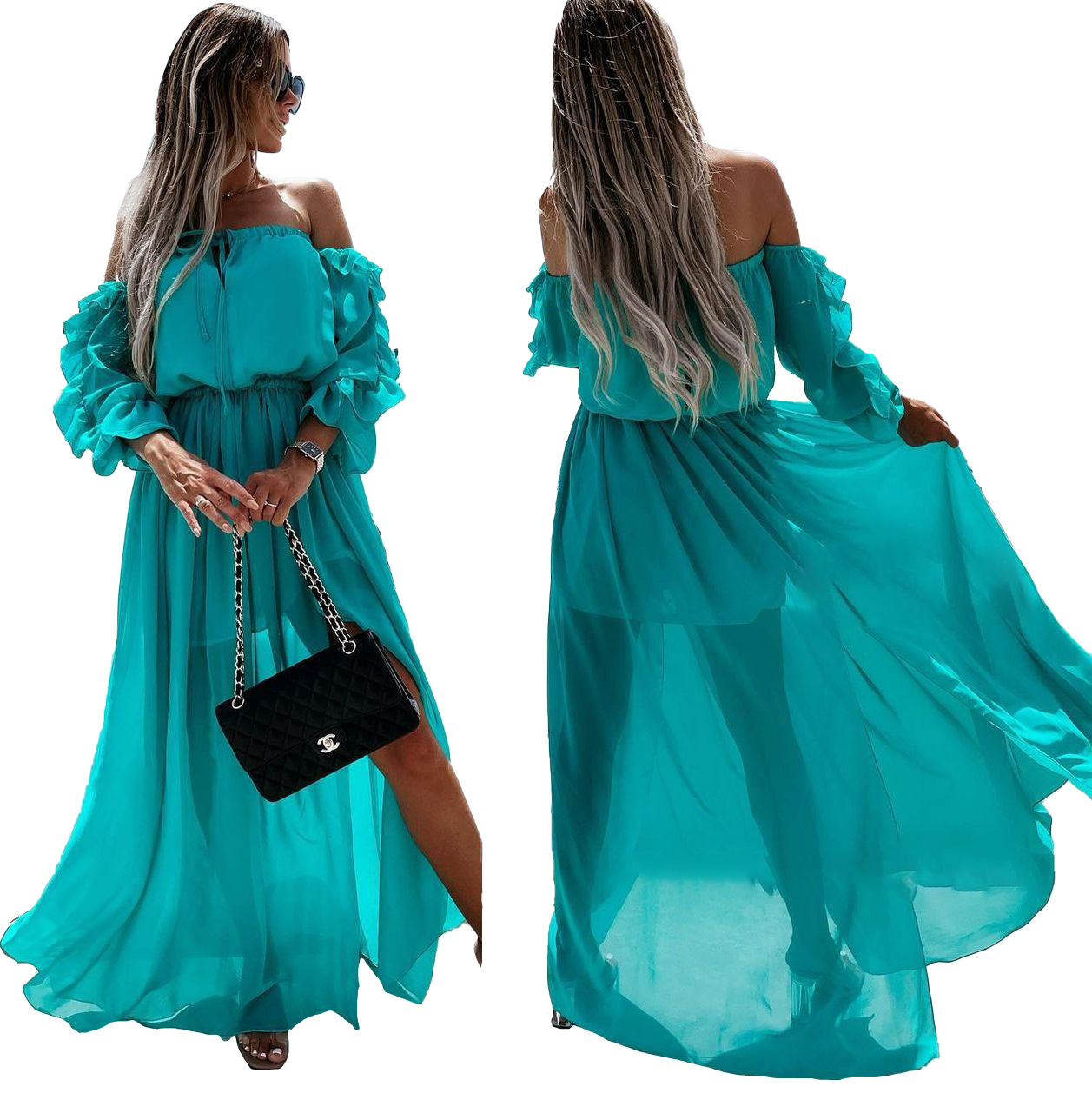 SUKIENKA ZWIEWNA MAXI UNIKAT PAREO KOLORY ROZMIARY