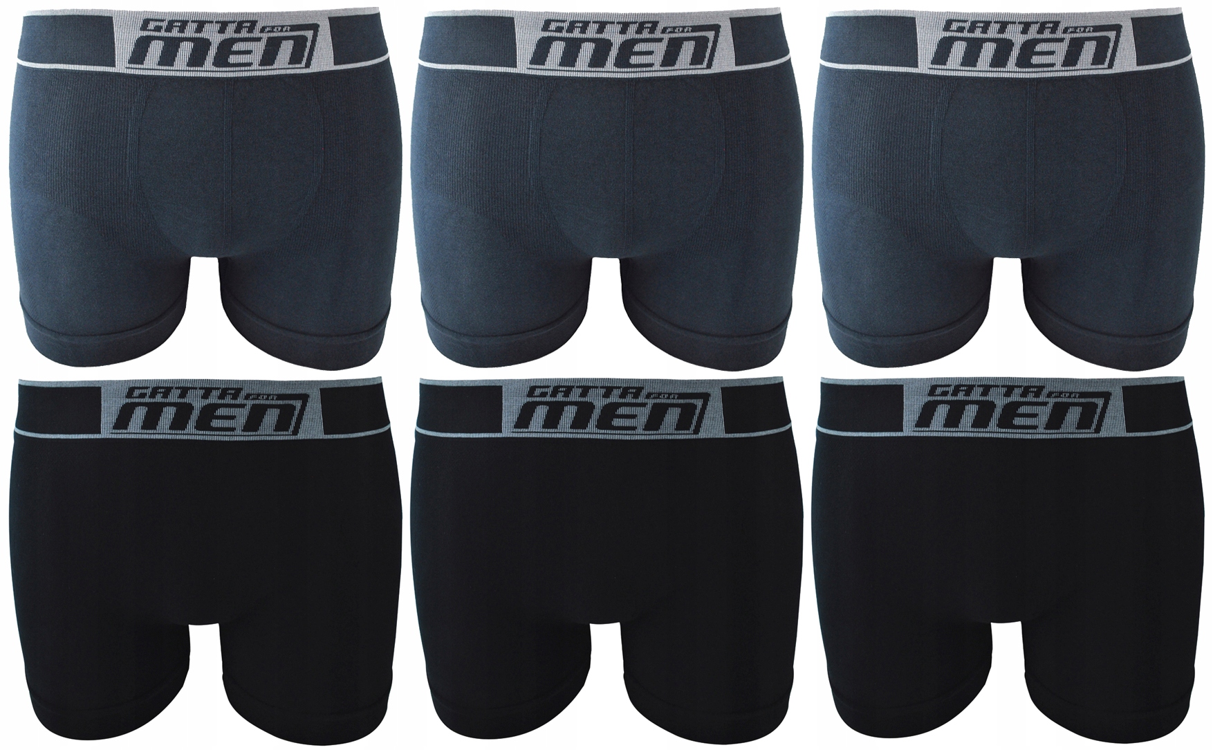 6 X Gatta Boxer Pánské Boxerky Bavlna Šedá Černá XL