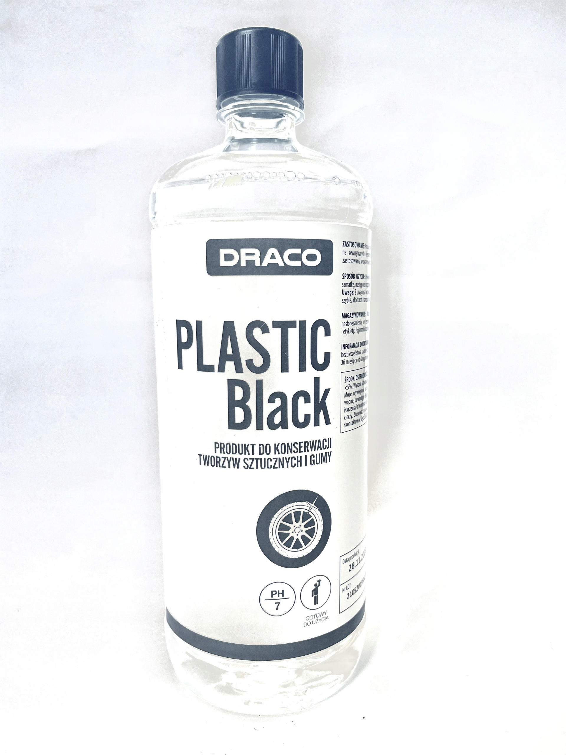 Draco Plastic Black Dressing Vinyl do opon plastików zderzaków 1L