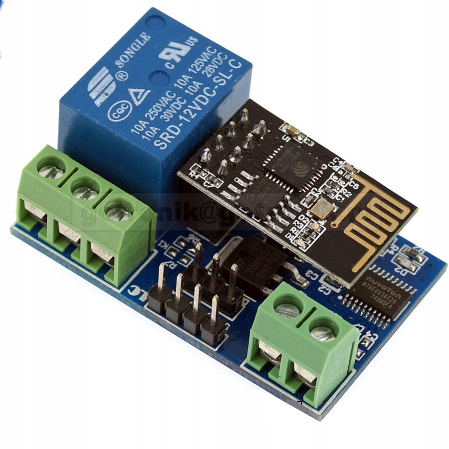 

Moduł 1 przekaźnika z sterowaniem WiFi ESP8266 12V