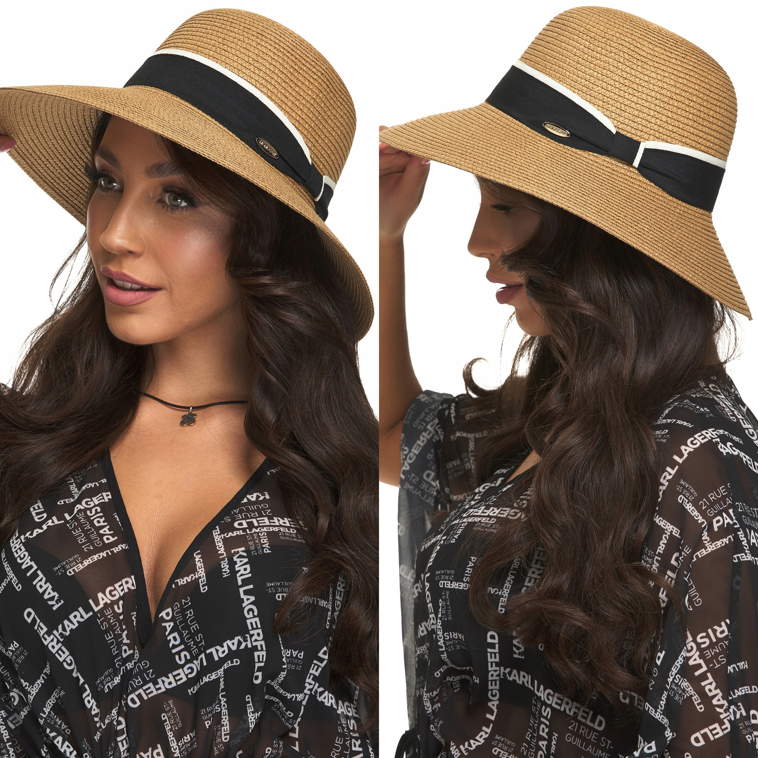 KAPELUSZ BUCKET HAT SŁOMIANY EKO SŁOMKA z taśmą