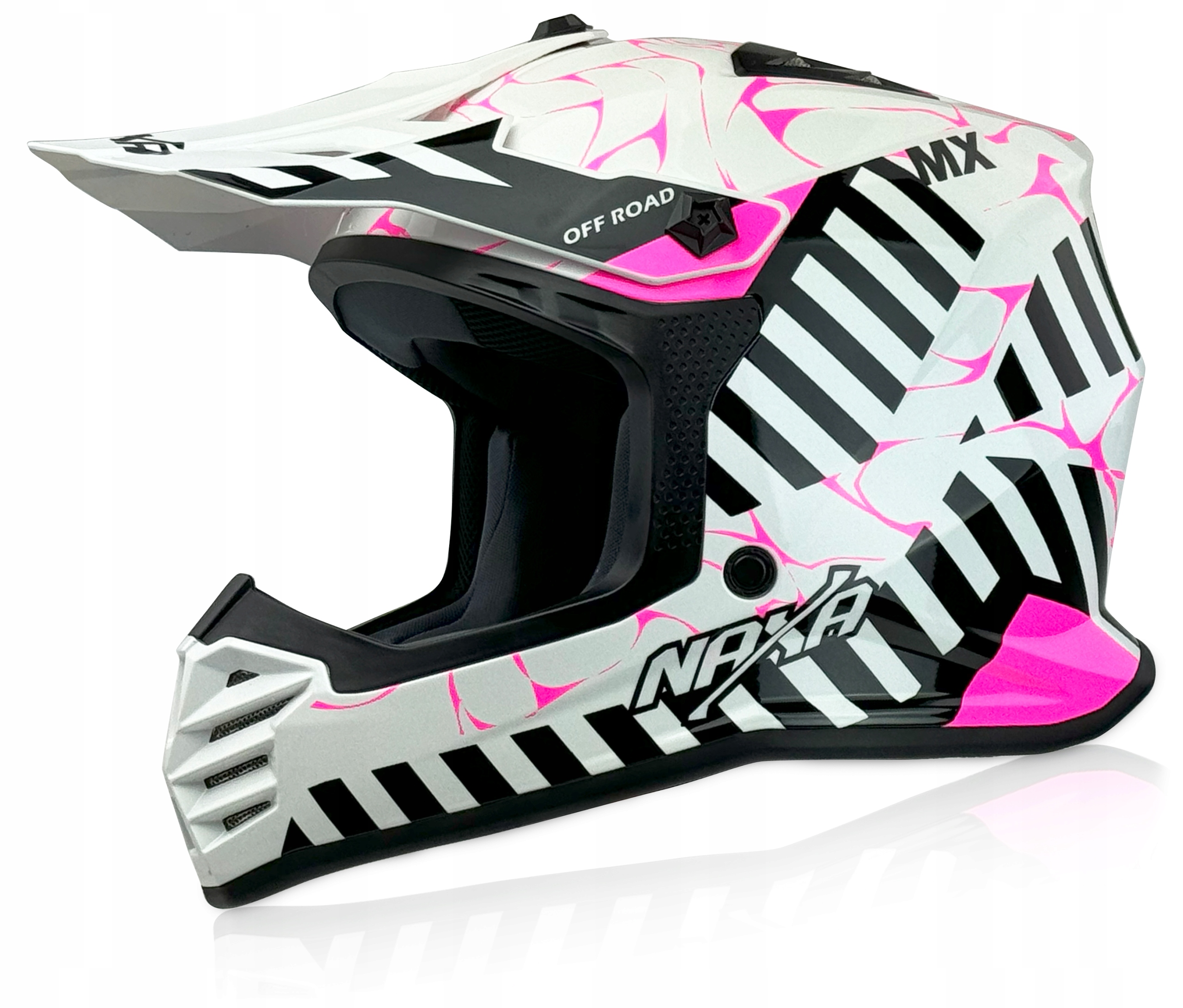 Naxa Kask Motocyklowy Cross| Dziecięcy Junior| C11 r.YL Off-road Quad Atv