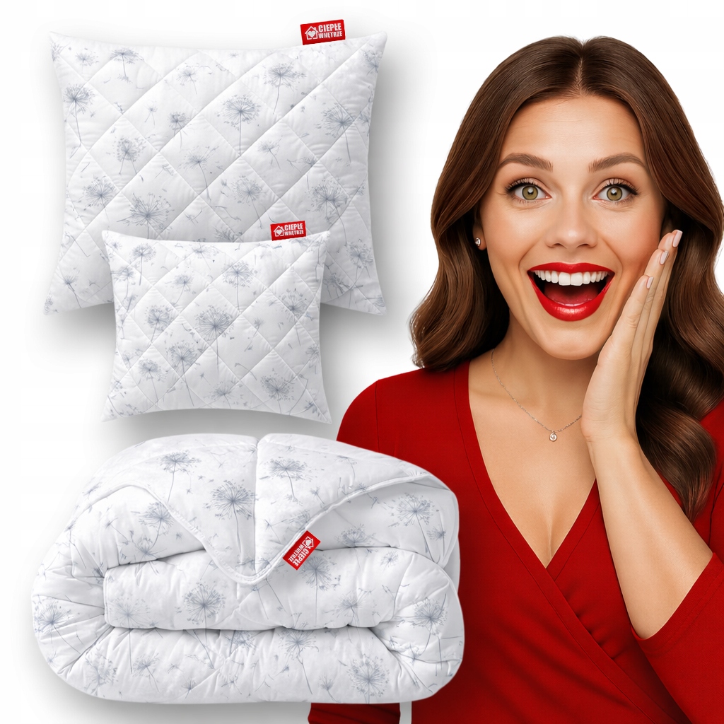 Set Přikrývka 140x200 Polštář 70x80 Antialergický Jasiek Nafukovací