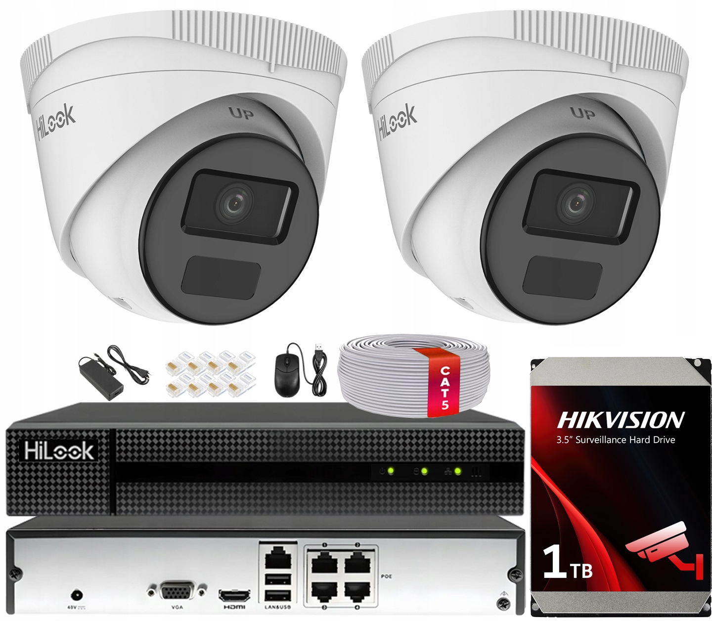 Zestaw Monitoringu Ip Do Rozbudowy 2 Kamery 4Mpx PoE Rejestrator 4 Kanały