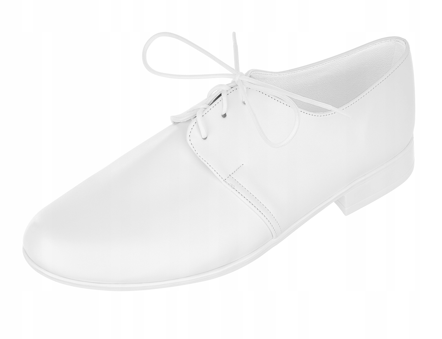 GŁADKIE BIAŁE CHŁOPIĘCE PÓŁBUTY KOMUNIJNE PL r 28 Kolor biały