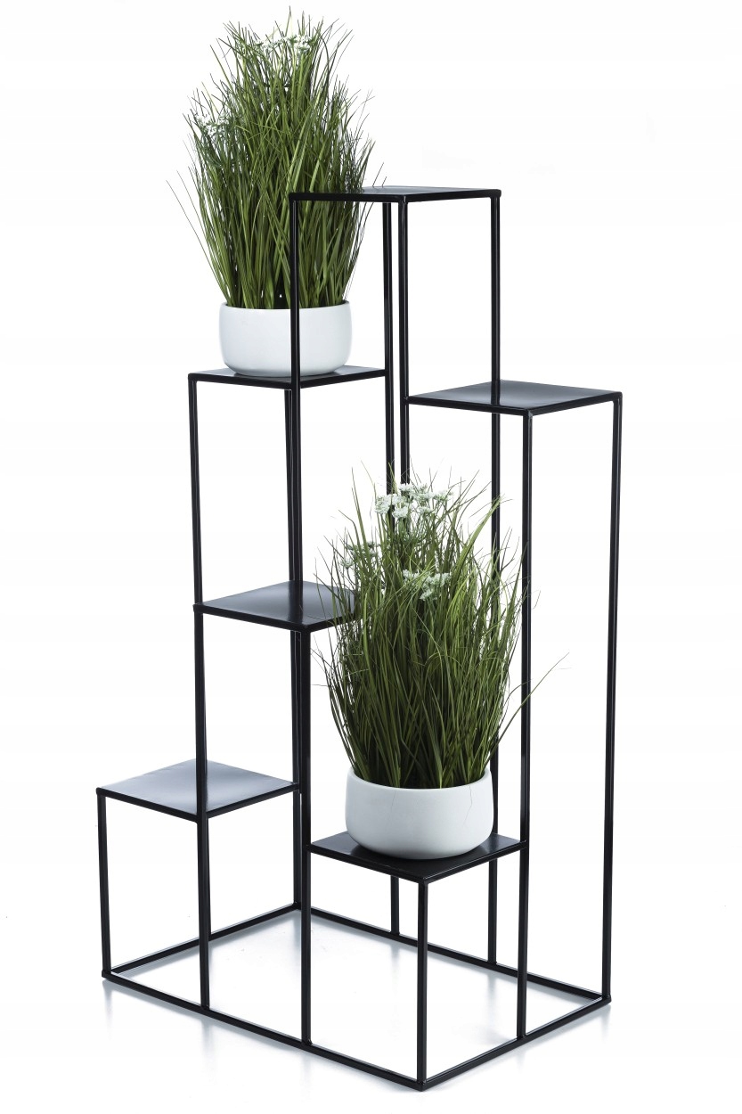 

Kwietnik Na Kwiaty Stojący Metalowy Czarny Loft