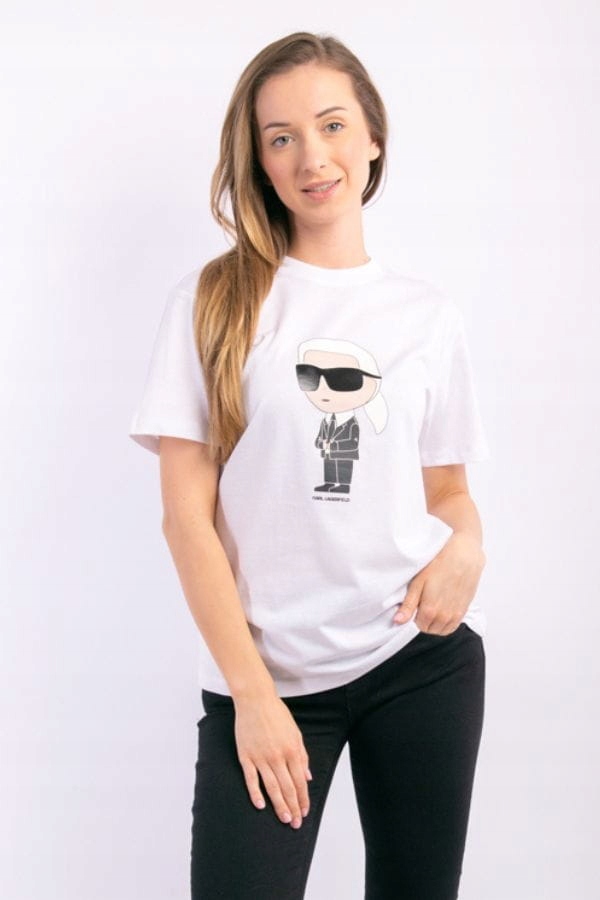 Dámské tričko Karl Lagerfeld 230W1700 bílé L