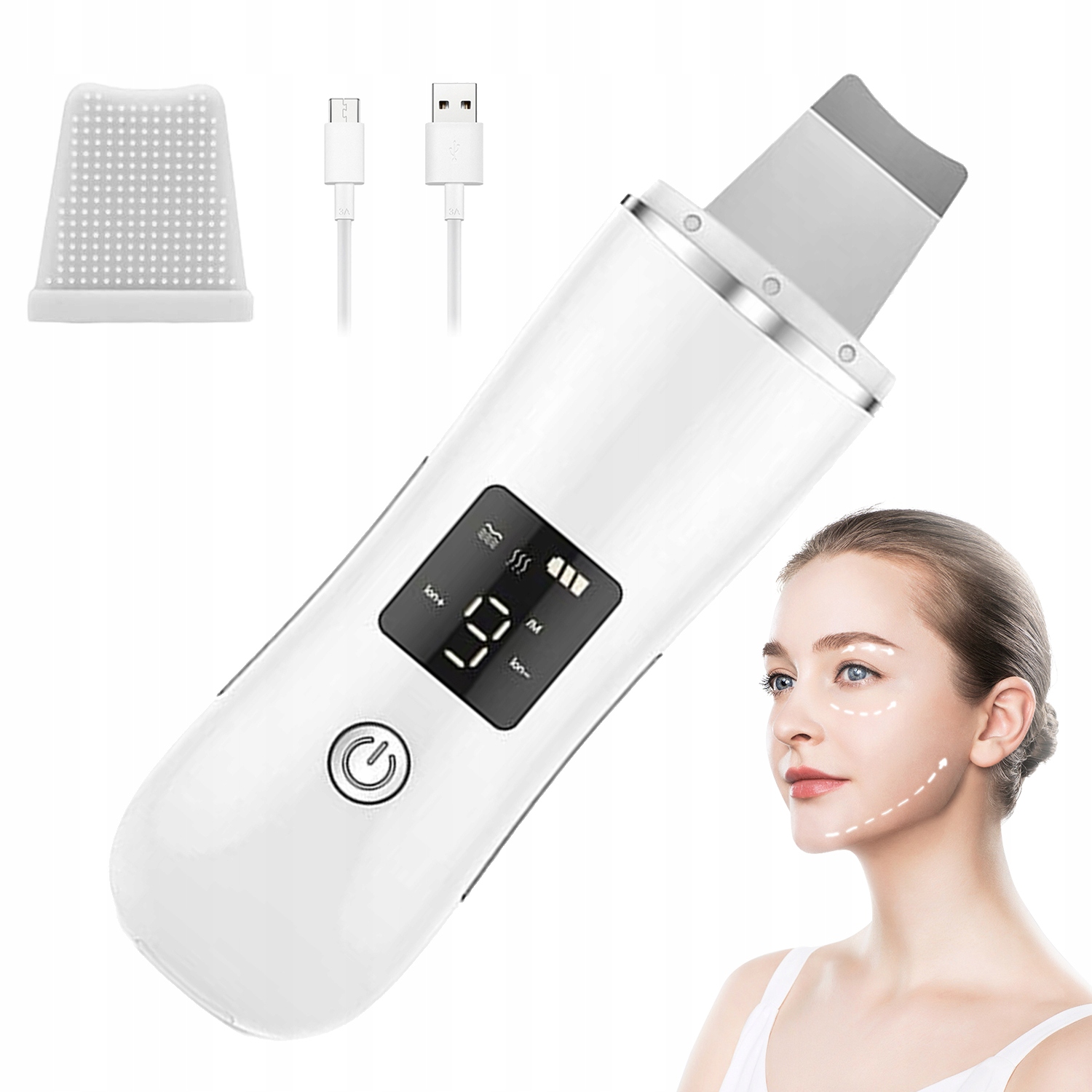 Bezdrátový Kavitační Peeling Iontoforéza Sonoforéza Piling Na Obličej