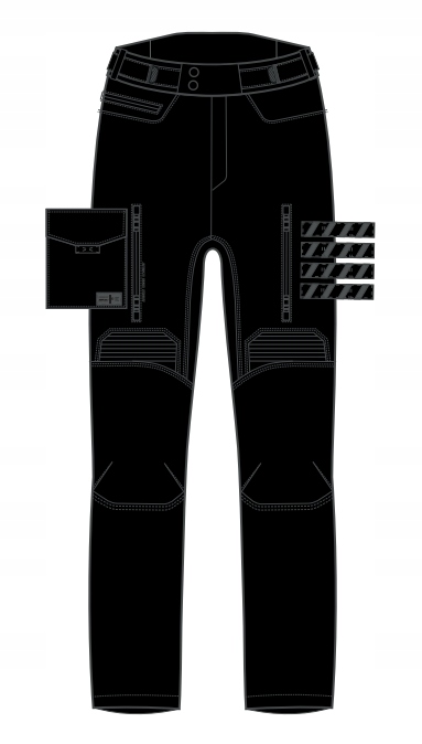 SPODNIE TEKSTYLNE OZONE UNION II BLACK 8XL