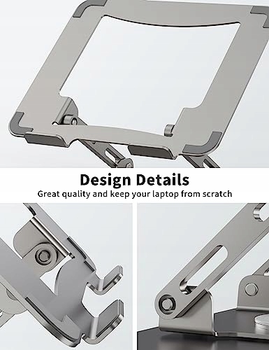 SOUNDANCE PODSTAWKA POD LAPTOPA 360° OBROTOWA ERGONOMICZNA SREBRNA — miniatura 5