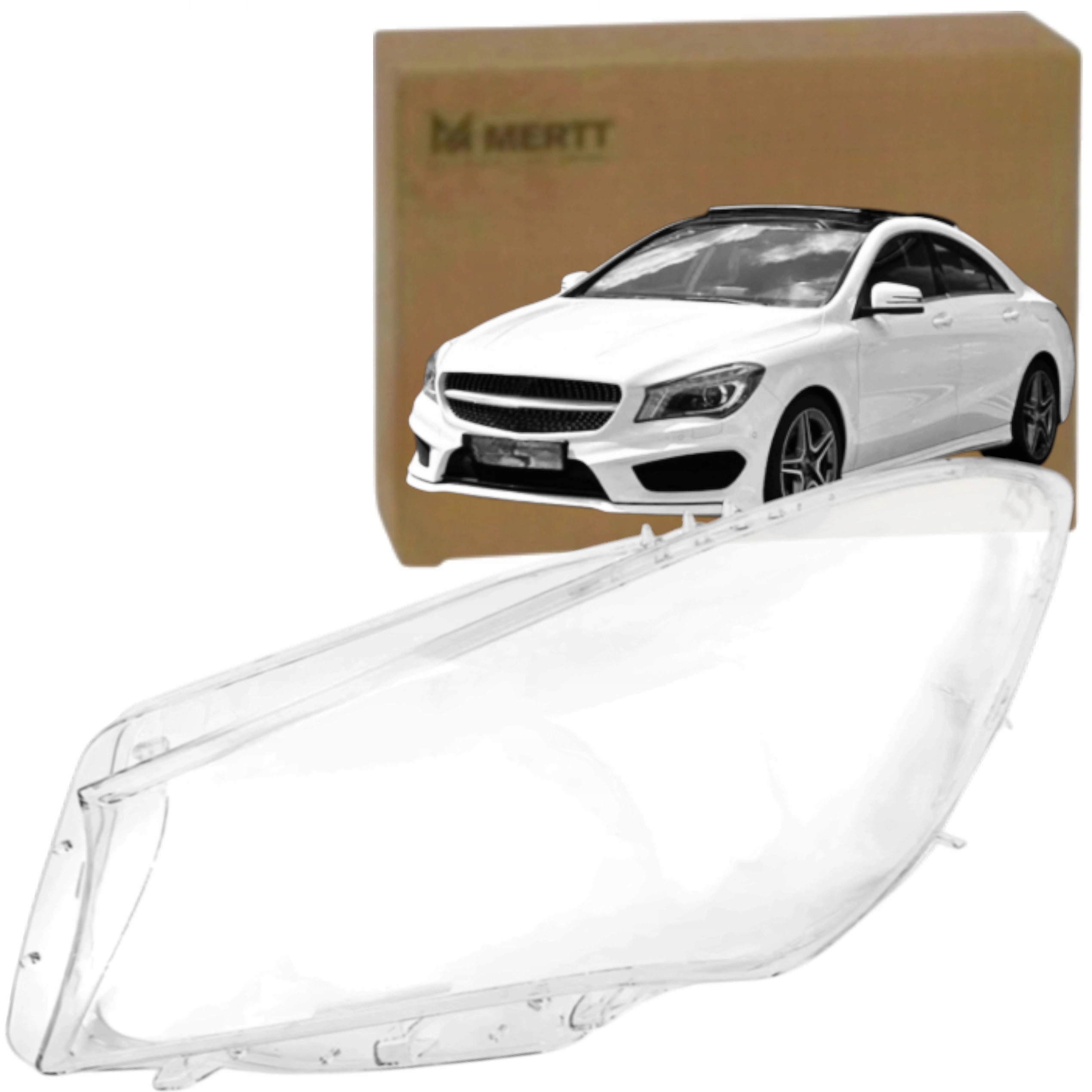 Mercedes Cla W117 13-16 Levé nové sklo předního světlometu sklo