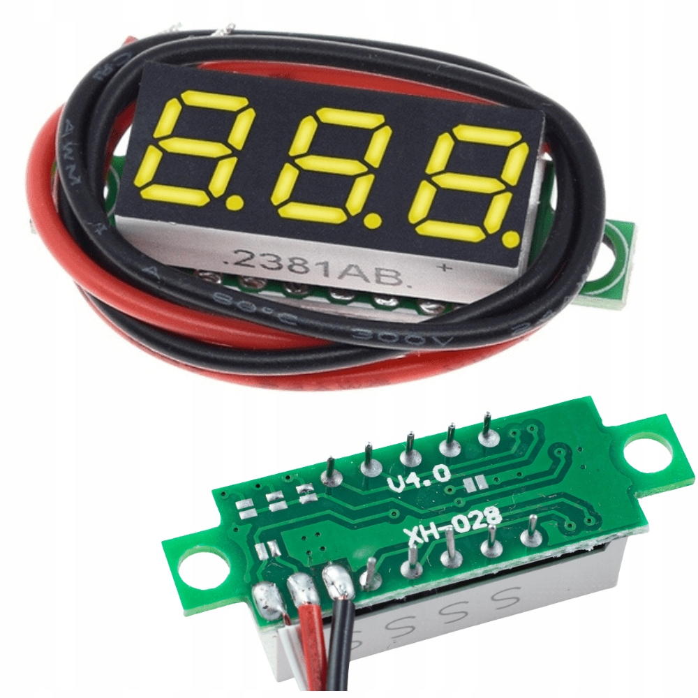 

Woltomierz DC Led miernik 0.28" żółty