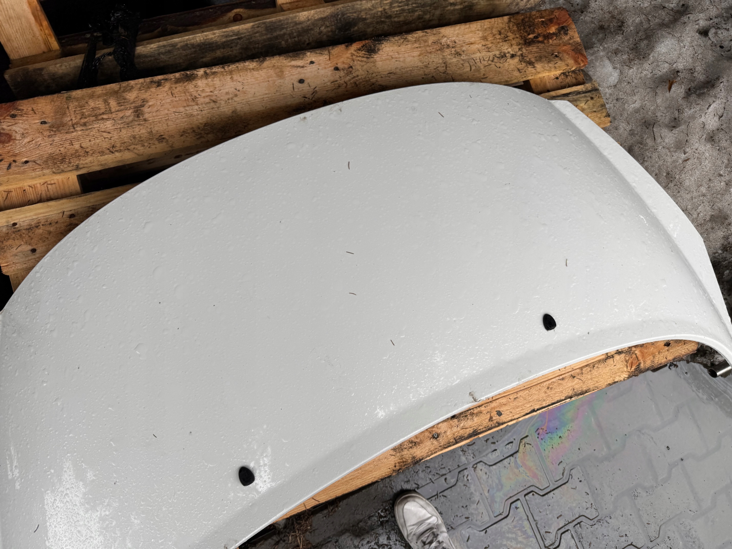 PEUGEOT 207 SW 06-13r. bonnet BIALA cover front original