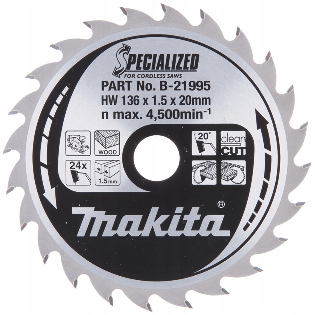 Pila na dřevo 136x20 mm s vidlicí Makita B-21995