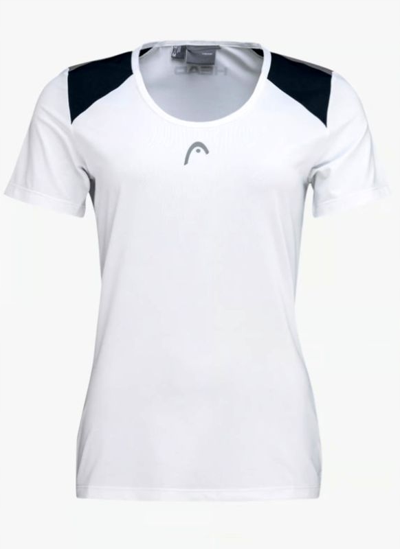Dívčí Tričko Head Club Tech T-shirt Girls 2022 White/navy 152