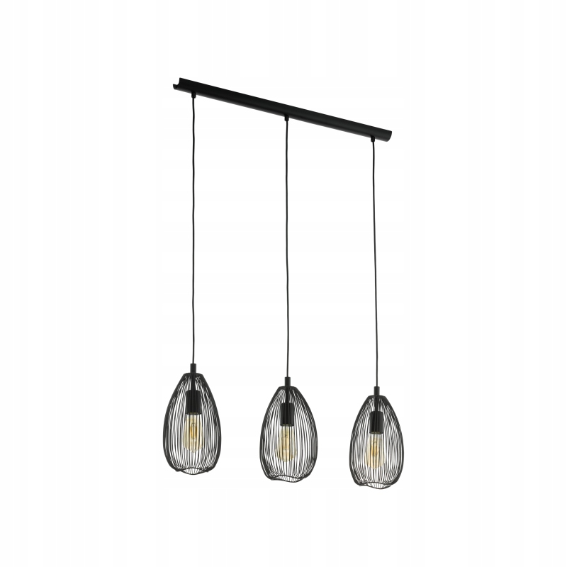 Závesná lampa Eglo Clevedon E27 čierna