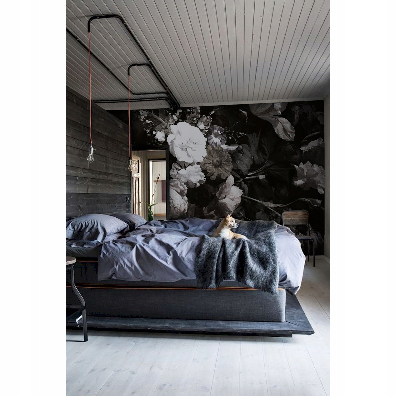 

Flizelina tapeta Ciemny wazon z kwiatami 208x146cm